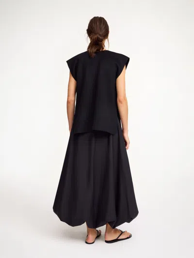 By Malene Birger Aubrey Organic Cotton Bubble Maxi Skirt In Black