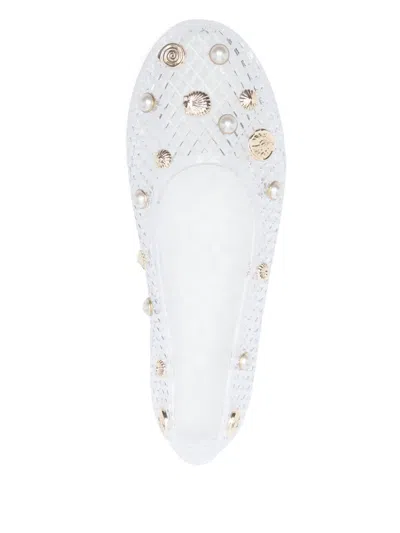 Ancient Greek Sandals Iro Embellished Rubber Ballet Flats In White