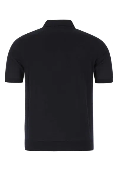 Prada Midnight Blue Wool Polo Shirt