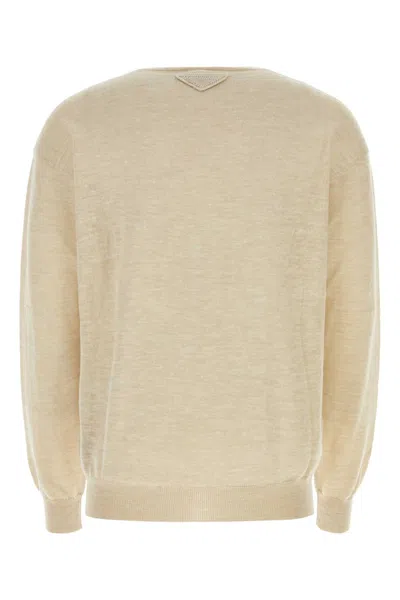 Prada Women's Sand Cashmere Blend Sweater