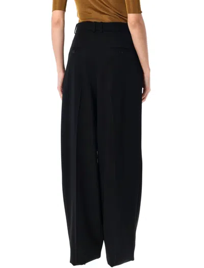 Saint Laurent Wide-leg Pants In Grain De Poudre