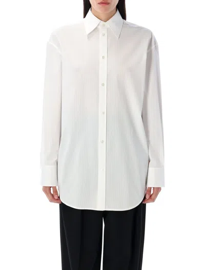 Saint Laurent White Cotton Poplin Cassandre Shirt