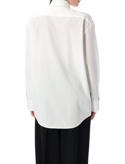 Saint Laurent White Cotton Poplin Cassandre Shirt