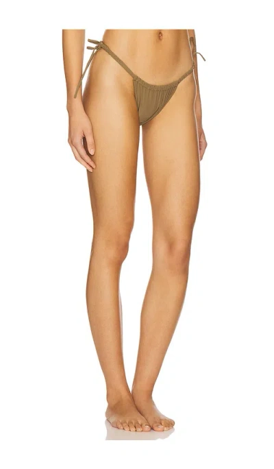 Montce Brasil Scrunch Bikini Bottom In Green