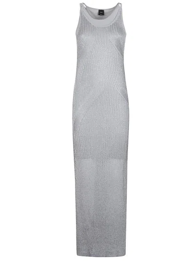 Pinko Form-fitting Grey Maxi Dress