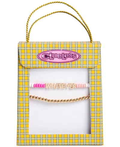 Clueless Gold-tone 2-pc. Set Whatever Mixed Bead Stretch Bracelets