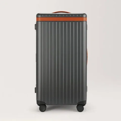 Carl Friedrik Trunk Luggage - Hard Case In Polycarbonate And Aluminium - Gray / Cognac Brown