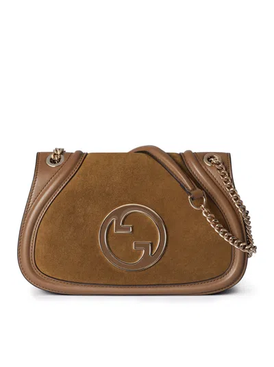 Gucci Brown Handbag With Double G Plaque On The Front And Adjustable And Removable Chain-link Should In Brown