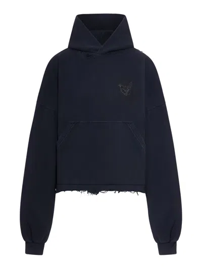 Balenciaga Distressed Nail Polish Hoodie With Front Pocket
