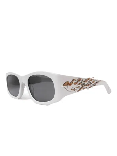 Pleasures X Akila Eazy 55mm Rectangular Sunglasses