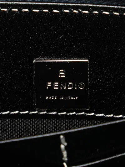 Pre-owned Fendi 2000-2010 Zucchino Canvas Zip Around Wallet Long Wallets