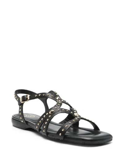 Ash Ruby Black Flat Sandal