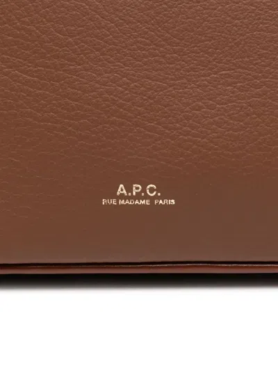 Apc A.p.c. Women Vera Leather Shoulder Bag In Brown