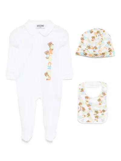 Moschino Graphic-print Rompers (set Of 3)