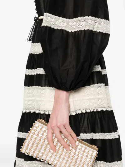 Zimmermann Women's Rhiannon Lace Midi Dress | Size 2 | 3227dss251 In Black