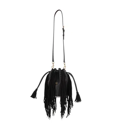Valentino Fringed Leather Shoulder Bag