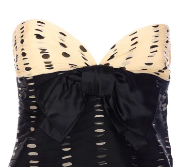 Valentino Plusdepois Print Chiffon Top With Handmade Draping And Bow Detail