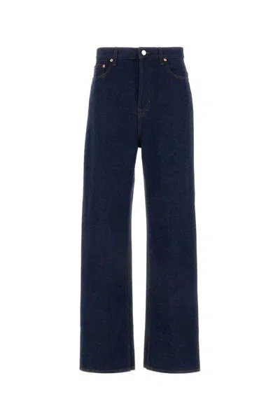Gucci Mens Dark Blue Brand-embossed Mid-rise Straight-leg Jeans