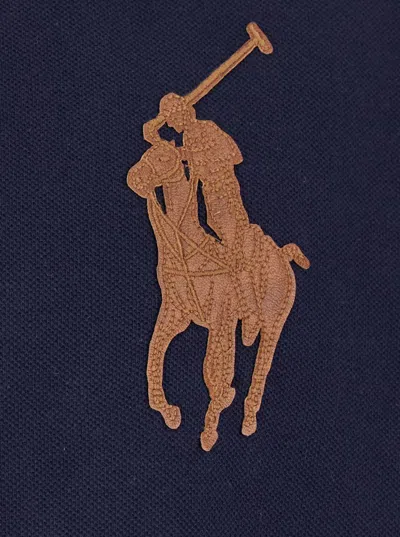 Polo Ralph Lauren Blue Polo With Classic Collar And Maxi Pony Logo On The Front