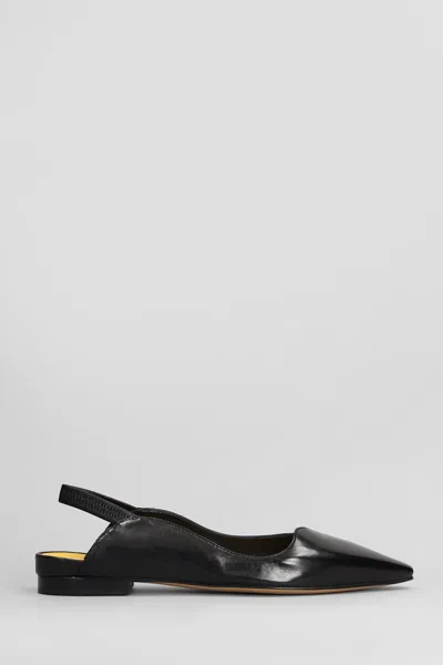 Mara Bini Woman Ballet Flats Black Size 8 Leather