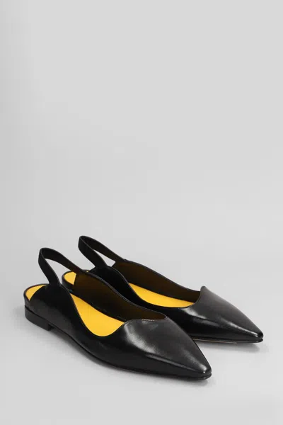 Mara Bini Woman Ballet Flats Black Size 8 Leather