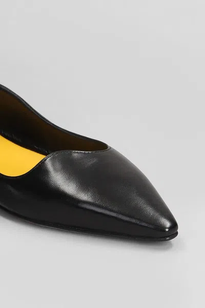 Mara Bini Woman Ballet Flats Black Size 8 Leather