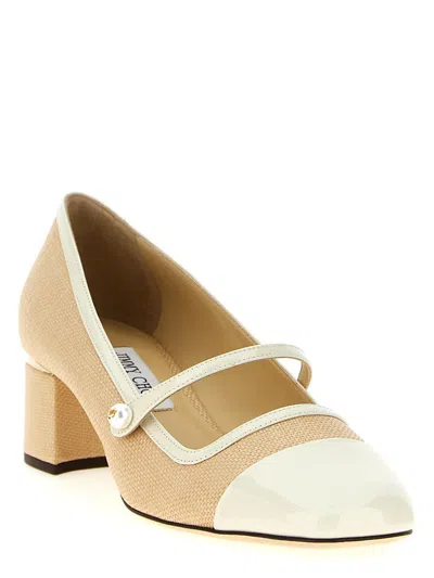 Jimmy Choo 'elisa' Block Heel Pearl Square Toe Pumps