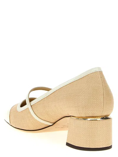 Jimmy Choo 'elisa' Block Heel Pearl Square Toe Pumps
