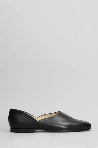 Maison Margiela Leather Grecian Slider Slippers Round Toe
