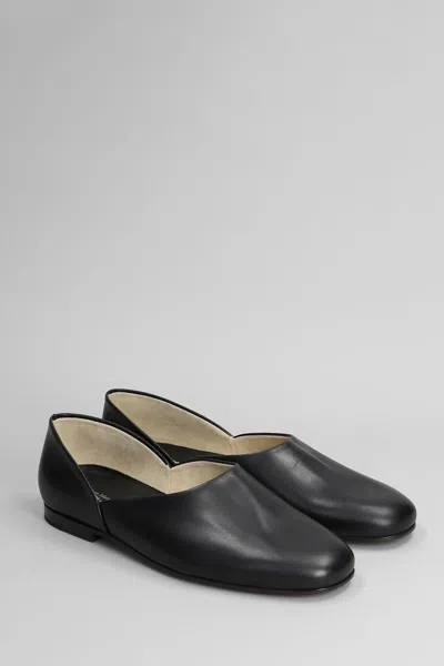 Maison Margiela Leather Grecian Slider Slippers Round Toe