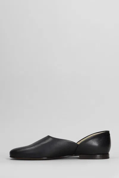 Maison Margiela Leather Grecian Slider Slippers Round Toe
