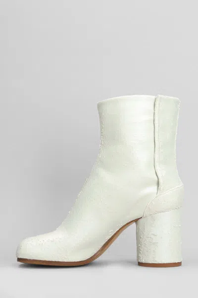 Maison Margiela Women's White Leather Ankle Boots