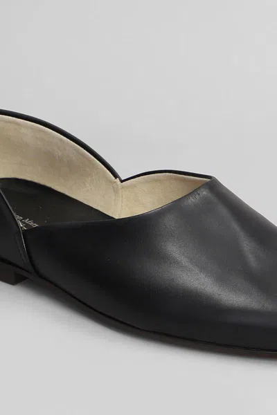 Maison Margiela Leather Grecian Slider Slippers Round Toe