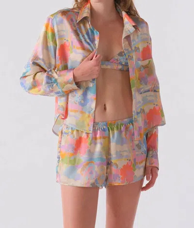Cissa Silk Boxer Short In Multi
