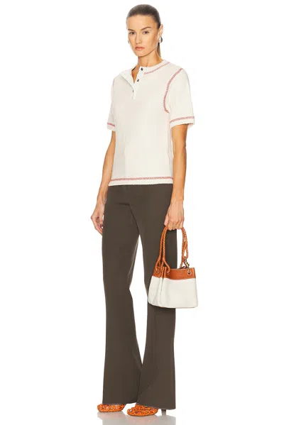 Bottega Veneta Parachute Small Canvas Shoulder Bag In Natural Light Wood