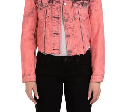 Articles Of Society Vegas Bomb Denim Jacket In Pink