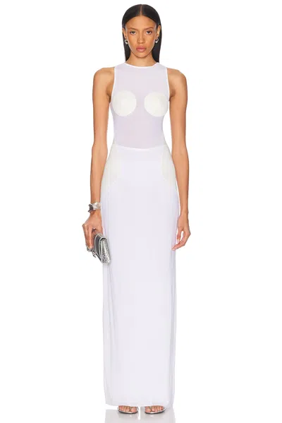 Jean Paul Gaultier Conical Maxi Dress In White