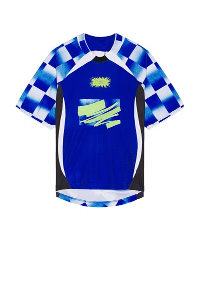Le Pere Blue Torn Jersey In Print
