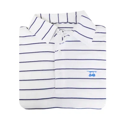 Bald Head Blues Men Stripe Polo In Navy/white