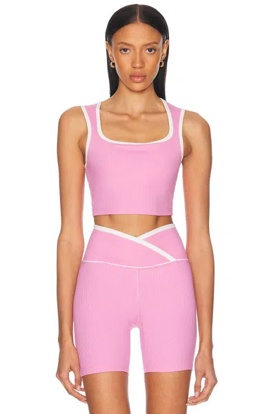 Year Of Ours Ribbed Diana Sports Bra In Pink