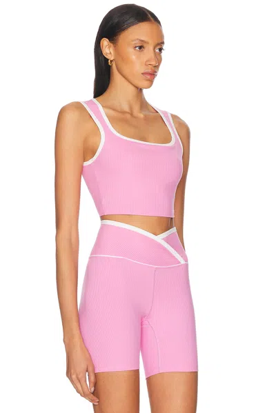 Year Of Ours Ribbed Diana Sports Bra In Pink