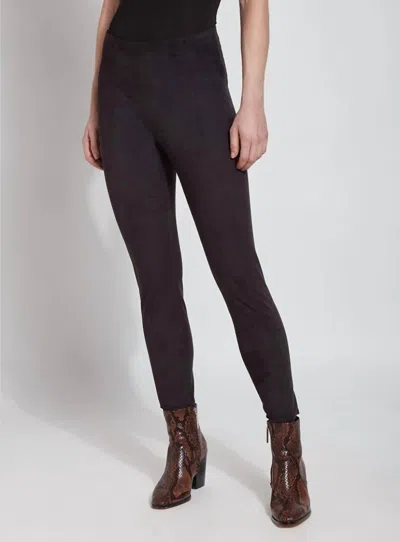 Lyssé High Waist Suede Leggings In Black