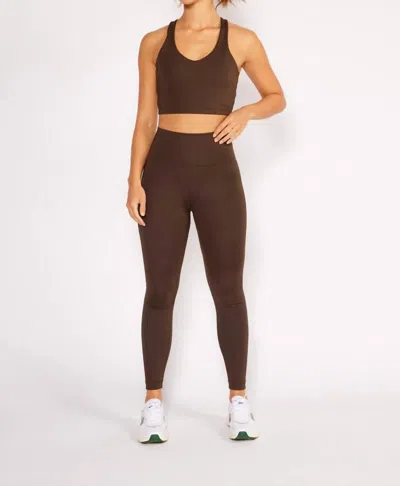 Cream Yoga Jenn 7/8 Legging In Chocolate