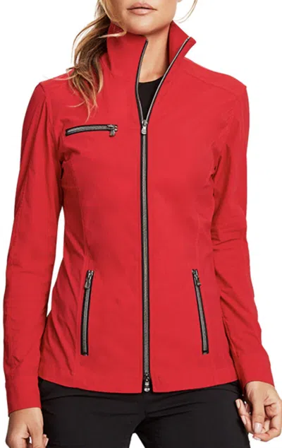 ANATOMIE JUSTINE RACER JACKET IN RED 