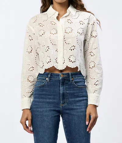 Dear John Denim Miranda Top In White Embroidery