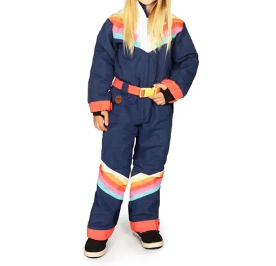 Tipsy Elves Kid's Unisex Santa Fe Shredder Snow Suit In Blue Multi