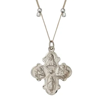 Livy 4-way Cross Necklace In Silver On Silver