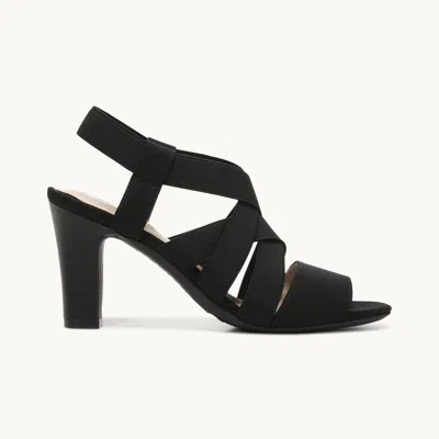 LIFESTRIDE WOMEN'S CHARLOTTE HEELED SANDAL IN BLACK 