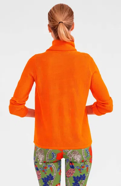 Gretchen Scott Knit Knit Turtleneck Sweater In Orange