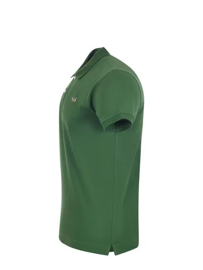 La Martina Sleek Green Slim Fit Polo With Contrast Detail